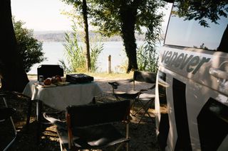 Vanever Camper am Meer, Frühstück mit Aussicht
